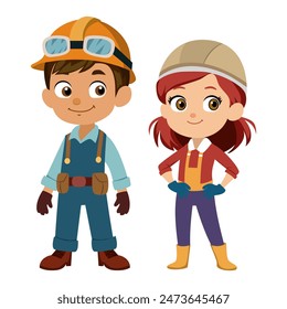 This is a engineer career vector consisting of male engineer and female engineer. Used to decorate or present various events.