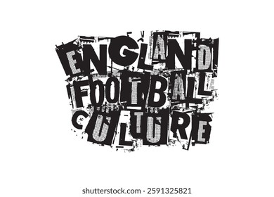 This is a England Football Culture Vector Art Design with White Backgrounds