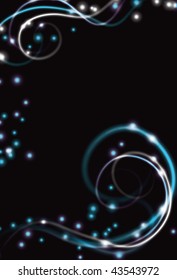 This is an EPS10 file. circles, swirls and background are all on separate layers. Transparency used throughout on every object except background.  Cropped via clipping mask