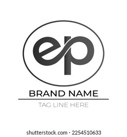 Este es un logo en forma de EP. Este logotipo es de color negro y puede utilizarse para cualquier cosa