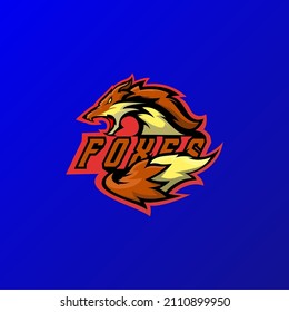 this is an e-sport logo concept with a fox animal theme