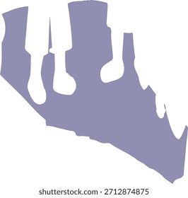 Esta ilustración etérea y serena utiliza un color gris lavanda apagado para representar un