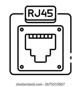 Este icono de puerto Ethernet es adecuado para Computer Component.