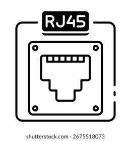 Este ícone de porta Ethernet é adequado para o componente Computador.