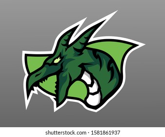 This evil green dragon is a high-resolution logo mascot. With the design of a green dragon looks evil makes this logo very attractive. This logo is suitable to be applied to the sport or e-sport logo