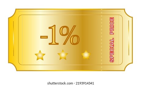 This an excellent looking coupon on gold gradient color with phrase ‘Special Price’ and number of discount.