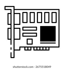 Dieses Erweiterungskartensymbol ist für Computerkomponenten geeignet.