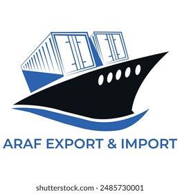 Este es un diseño de logotipo de exportación e importación . Araf Export and Import