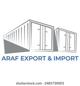 Este es un diseño de logotipo de exportación e importación . Araf Export and Import