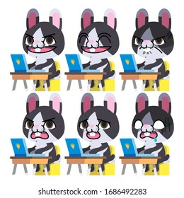 This is the expression of a working rabbit