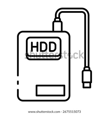 This External Hard Drive icon is suitable for Computer Component.