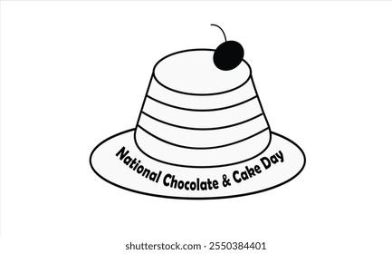 This is Eye Soothing, Trendy  Minimalist Icon Design for National Chocolate  Cake Day. Express your unique style with our custom-designed Icon, featuring vibrant colors and eye-catching Graphics.
