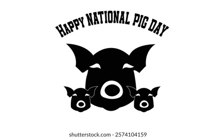 This is Eye Soothing, Trendy  Minimalist Icon Design for National Pig Day. Express your unique style with our custom-designed Icon.
