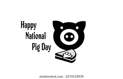 This is Eye Soothing, Trendy  Minimalist Icon Design for National Pig Day. Express your unique style with our custom-designed Icon.
