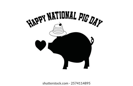 This is Eye Soothing, Trendy  Minimalist Icon Design for National Pig Day. Express your unique style with our custom-designed Icon.
