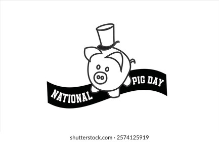 This is Eye Soothing, Trendy  Minimalist Icon Design for National Pig Day. Express your unique style with our custom-designed Icon.
