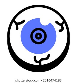 This Eyeball icon is suitable for Halloween event.