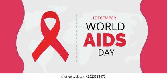 This eye-catching banner for World AIDS Day highlights the importance of HIV AIDS awareness, prevention, and support, fostering community solidarity and promoting