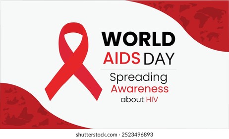 This eye-catching banner for World AIDS Day highlights the importance of HIV AIDS awareness, prevention, and support, fostering community solidarity and promoting