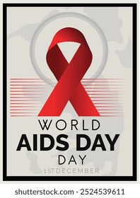 This eye-catching banner for World AIDS Day highlights the importance of HIV AIDS awareness, prevention, and support, fostering community solidarity and promoting