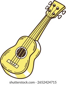 This eye-catching EPS file features a yellow guitar-inspired pencil sharpener, ideal for creative projects, educational materials, or stationery-themed graphics.