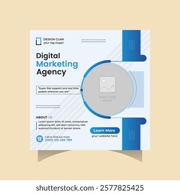 This eye-catching flyer template promotes a digital marketing agency.