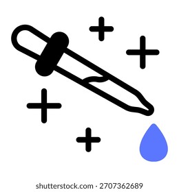 Este icono de cuentagotas es adecuado para la farmacia.
