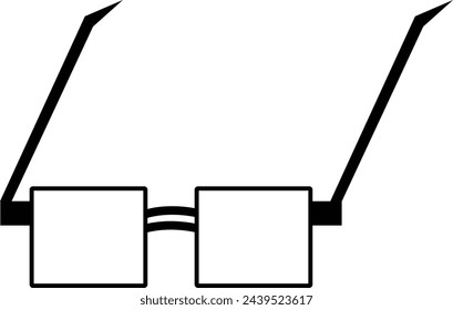 This is an eyeglass icon design