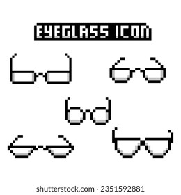 this is eyeglass icon in pixel art with white,black color and white background this item good for presentations,stickers, icons, t shirt design,game asset,logo and your project.