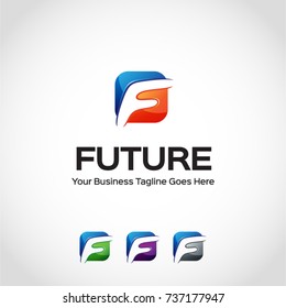 This is a F logo template 