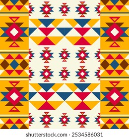 This fabric captures the essence of Native art with unique patterns, offering a modern aesthetic for various home décor and fashion uses.