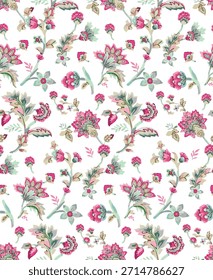This is a fabric with a floral pattern. 