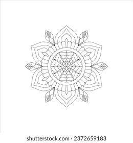 This fairly simple mandala design is a great way to enjoy different color combinations while creating a beautiful picture. Simple mandala design.