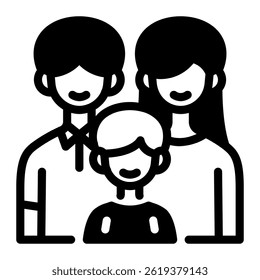 This Family icon is suitable for Family, Fathers Day, Family Day, etc