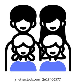 This Family icon is suitable for Family, Fathers Day, Family Day, etc