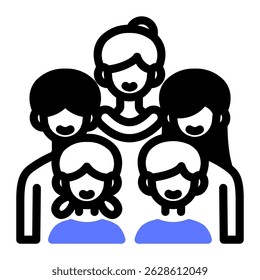 This Family icon is suitable for Family, Fathers Day, Family Day, etc