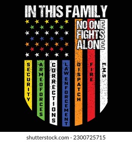 In This Family No One Fights Alone shirt, Military Shirt svg