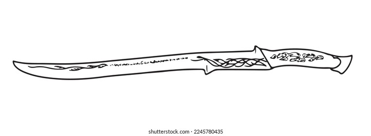 This is the fantasy elf sword from lord of the rings  svg