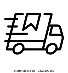This Fast delivery icon is suitable for Logistic, Delivery and Distribution, etc.