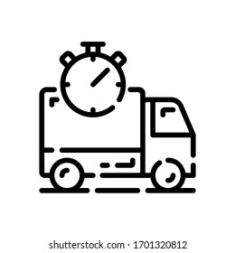 This is fast delivery vector icon with white background.