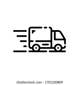 This is fast shipping vector icon with white background.