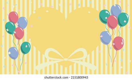 This is a festive background image illustration featuring colorful balloons.