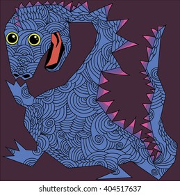This figure dinosaur. Perfect for design of bags, suitcases, backpacks, T-shirts.