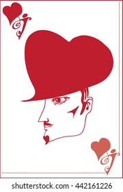 This figure shows a playing card Jack of hearts