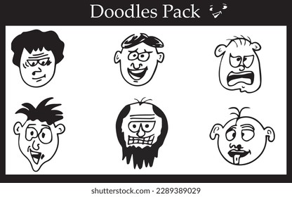 This file contain six characters that showing different expression. You can customize the each face by modifying eps file.