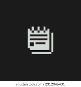 this is file icon 1 bit style in pixel art with white color black background ,this item good for presentations,stickers, icons, t shirt design,game asset,logo and your project.