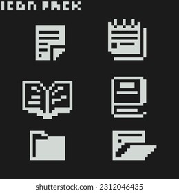 this is file icon 1 bit style in pixel art with white color black background ,this item good for presentations,stickers, icons, t shirt design,game asset,logo and your project.