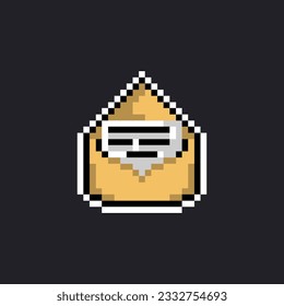 Dies ist ein Dateisymbol in Pixelkunst mit einfacher Farbe und schwarzem Hintergrund dieses Artikels gut für Präsentationen, Aufkleber, Symbole, T-Shirt-Design, Spiel-Objekt, Logo und Ihr Projekt.