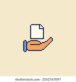  Este es el icono de archivo en estilo pixel art, este artículo es bueno para presentaciones, pegatinas, iconos, diseño de camiseta, activo de juego, logotipo y proyecto.