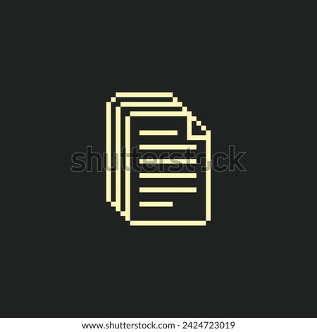 this is file icon in pixel art with white color and black background ,this item good for presentations,stickers, icons, t shirt design,game asset,logo and project.